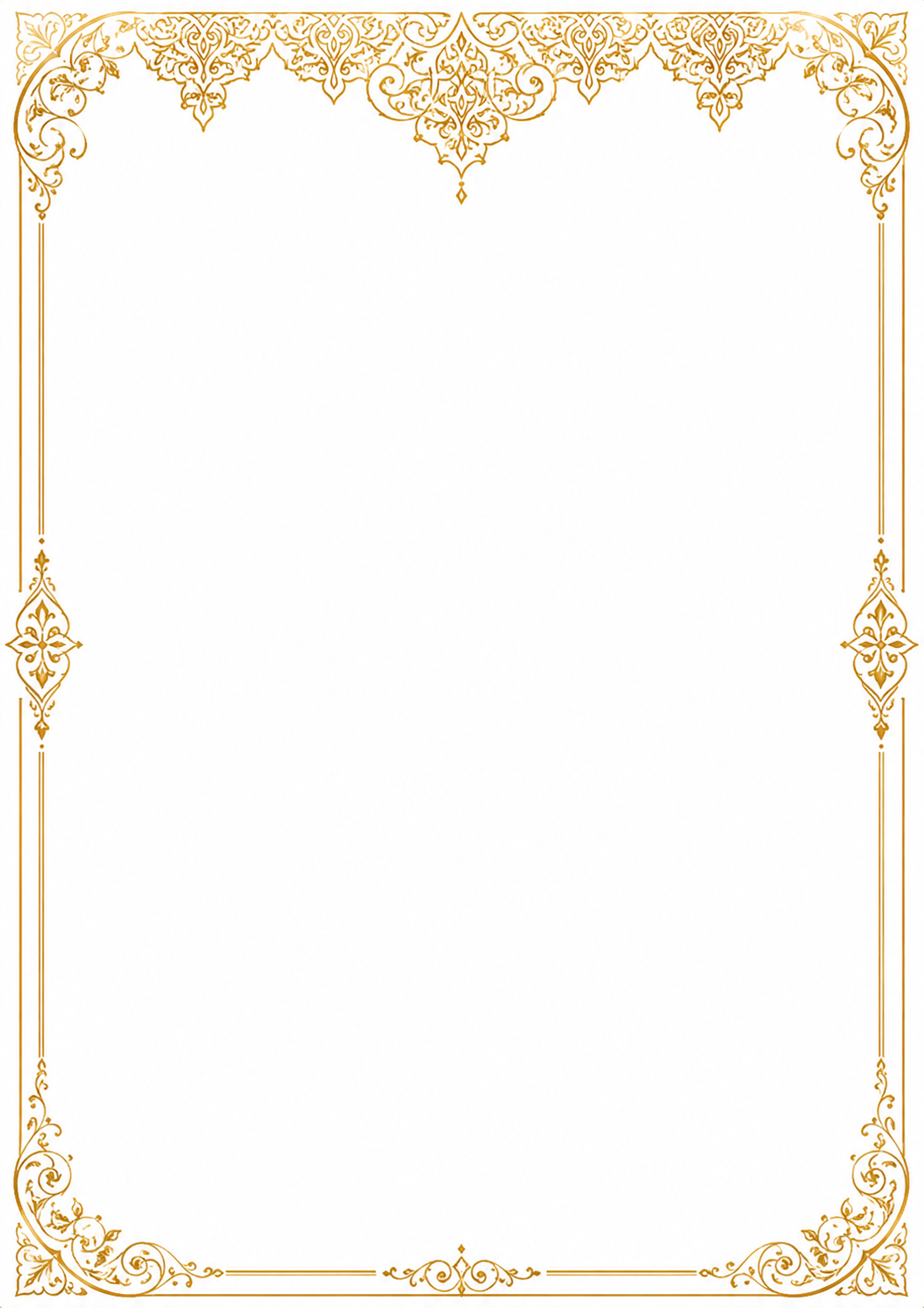 Royal Gold Frame marriage biodata template