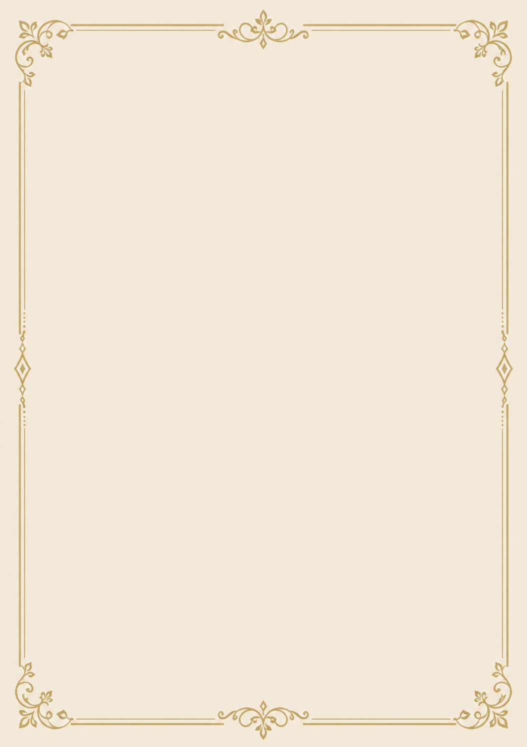 Classic Cream marriage biodata template