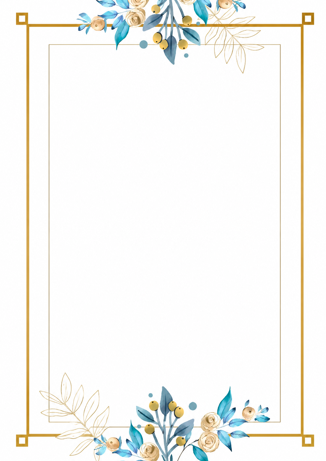 Blue Blossom marriage biodata template