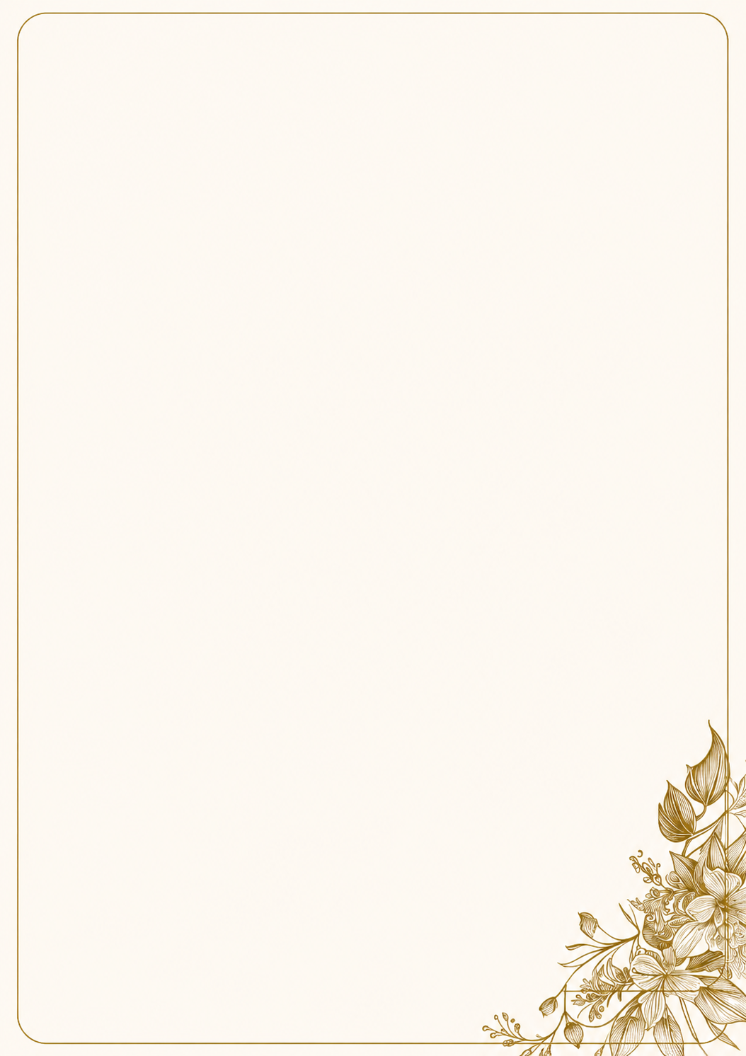 Golden Bloom marriage biodata template